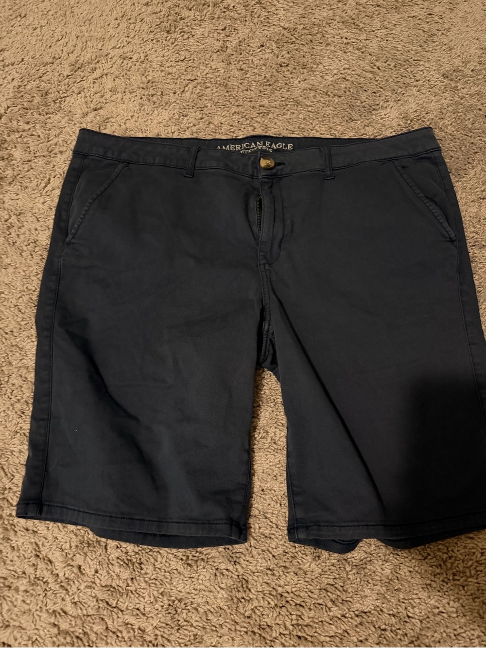 American Eagle Women’s Navy Cotton Bermuda Shorts